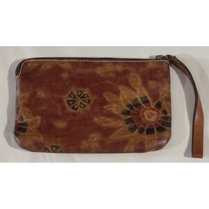 Patricia Nash Large Wristlet Floral Print Genuine Leather